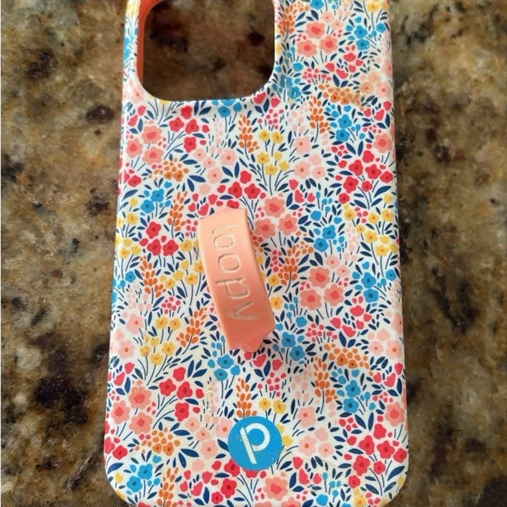 Loopy Case Floral Phone Case with Orange Loop